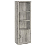 Closer view of drawer hardware and laminate finish