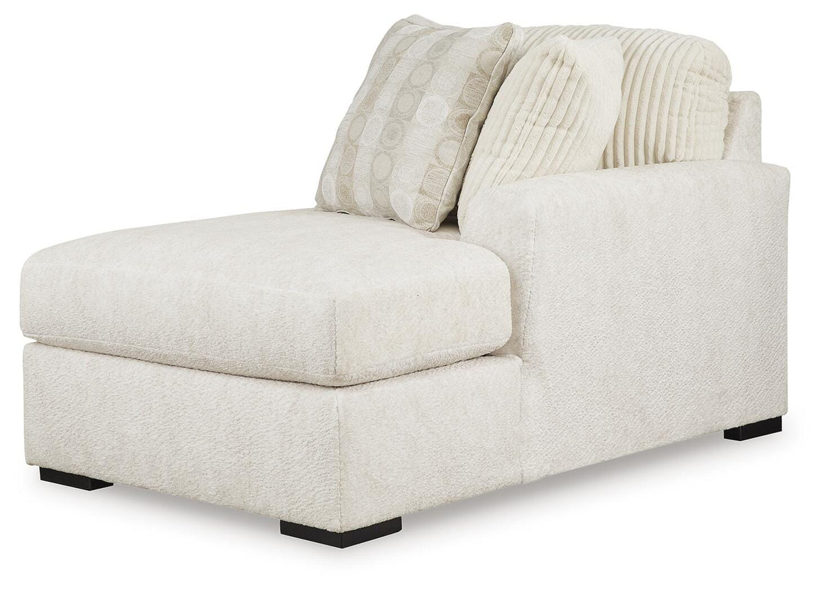 Chessington Ivory 2-Piece Sectional with Ottoman — angled view