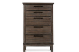 Gray Fabric Tufted Bedroom Set bed main view