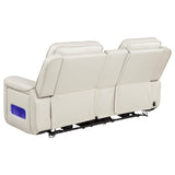 Rojas 2-Piece Dual Power Reclining Sofa Set with Drop-Down Console Greige — product image 8
