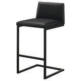 Vardon Genuine Leather Bar Stool Black Set of 2 — product image 4