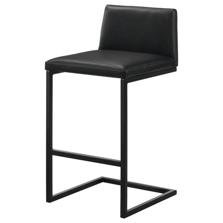 Vardon Genuine Leather Bar Stool Black Set of 2 — product image 4