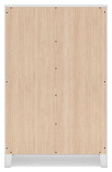 Binterglen White Chest of Drawers — back view