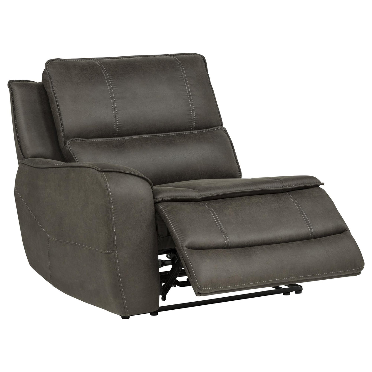 Marcell 6-Piece L-Shaped Power Reclining Sectional with Console Grey — product image 7