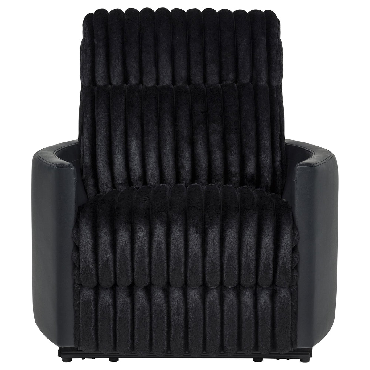 Madden Corduroy Upholstered Track Arm Manual Recliner Black — product image 6