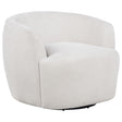 Hudson Fabric Swivel Accent Chair Ivory — product view