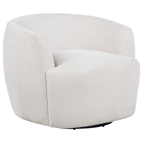 Hudson Fabric Swivel Accent Chair Ivory — product view
