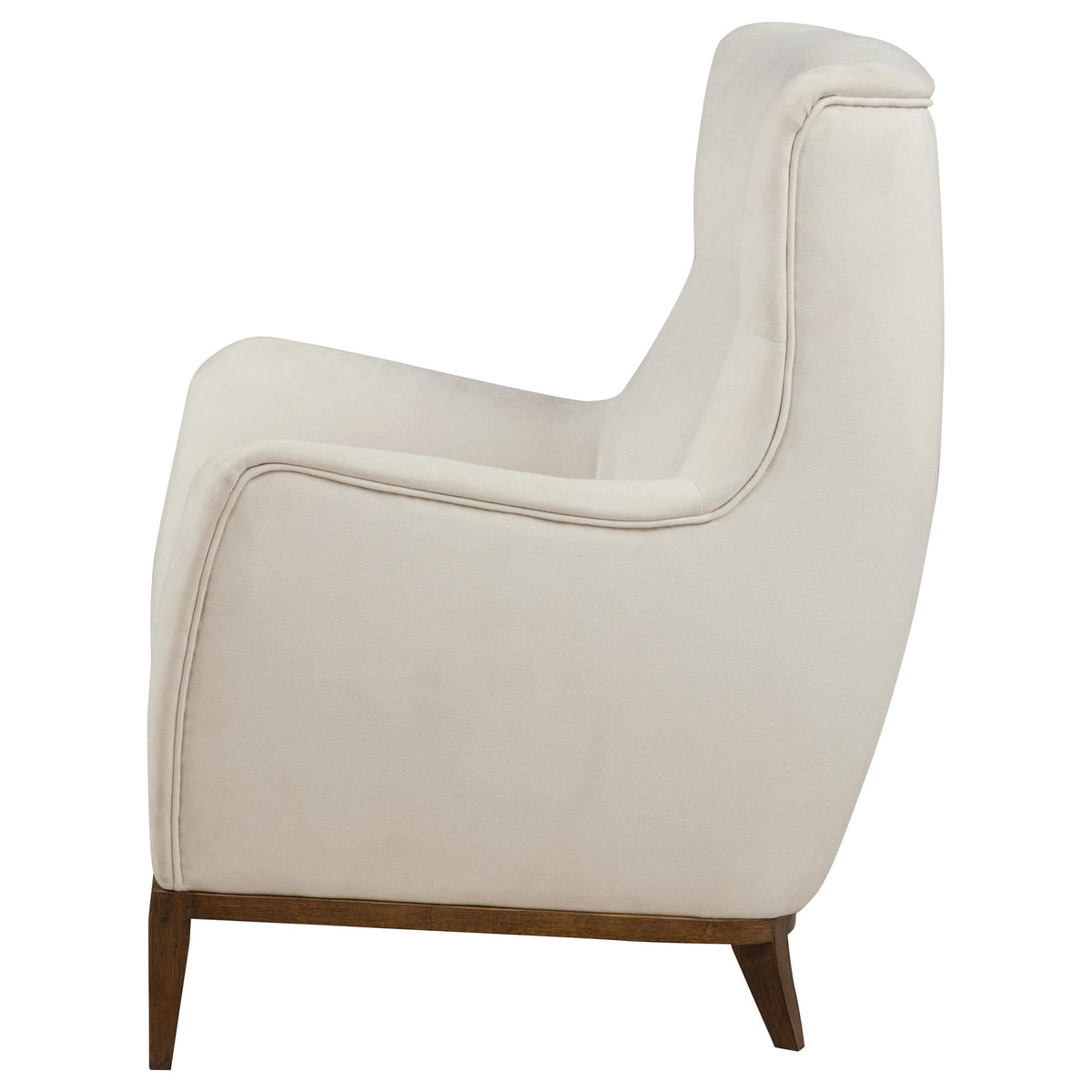 Catala Ivory and Coffee Upholstered High Back Accent Chair — product image 5