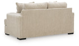 Lofwood Oatmeal Chenille Loveseat — back view