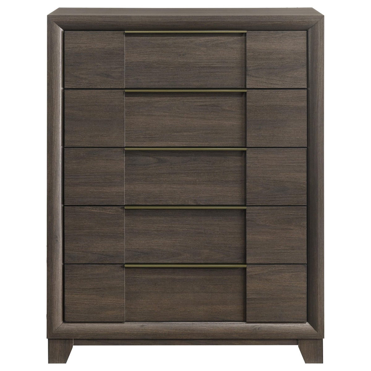 Farre 5-Drawer Chest of Drawers Dark Brown — product image 3