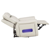 Rojas Dual Power Recliner with Cupholder Storage and LED Lighting Greige — product image 9