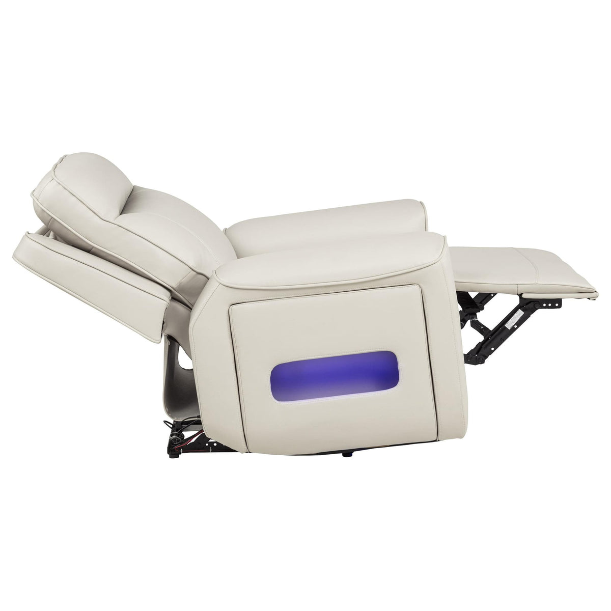 Rojas Dual Power Recliner with Cupholder Storage and LED Lighting Greige — product image 9