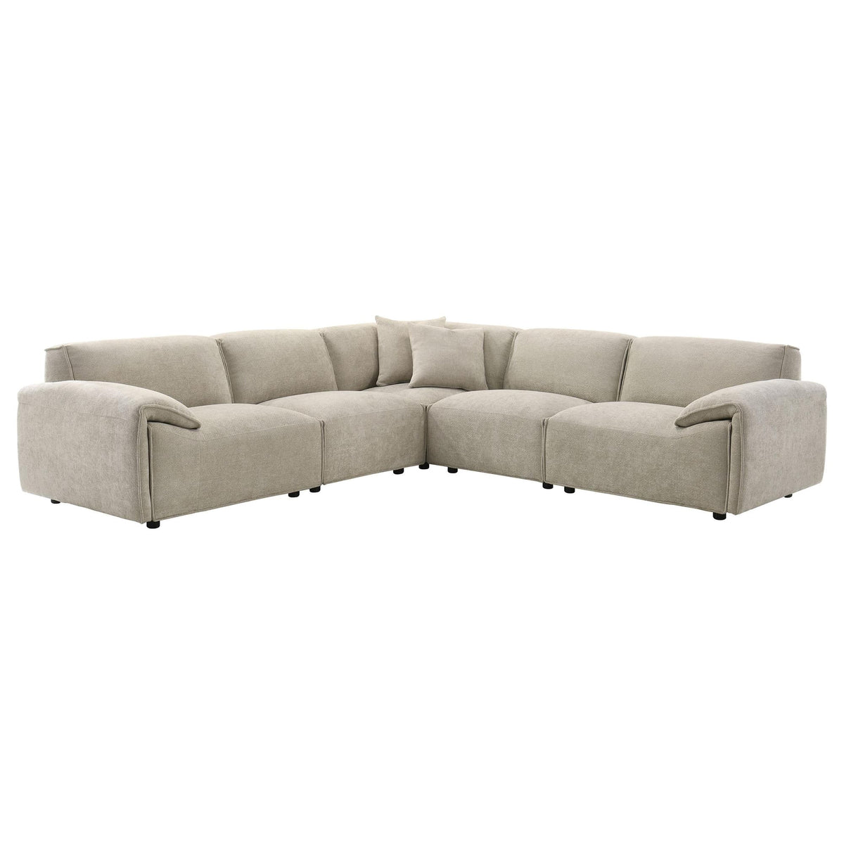 Crane 5-piece Modular Sectional Sofa Beige — product image 2