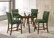 Paxton 5-piece Round Glass Top Counter Height Dining Set Green — product view