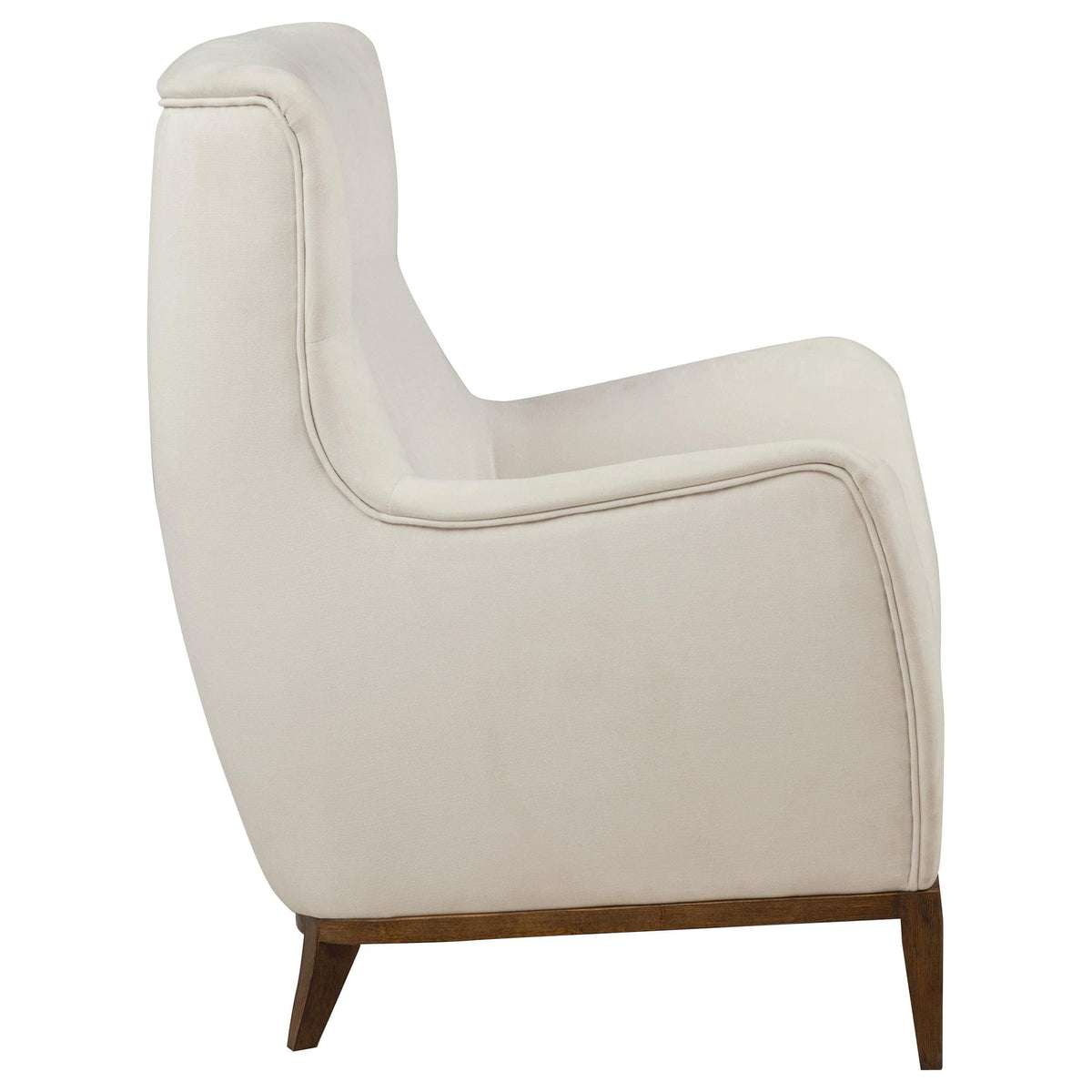 Catala Ivory and Coffee Upholstered High Back Accent Chair — product image 9