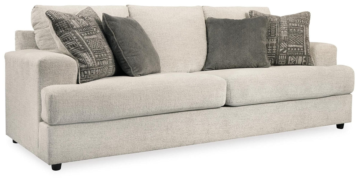 Soletren Stone Sofa, Loveseat and Chair Set — angled view