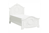 Nightstand with storage drawer in white finish
