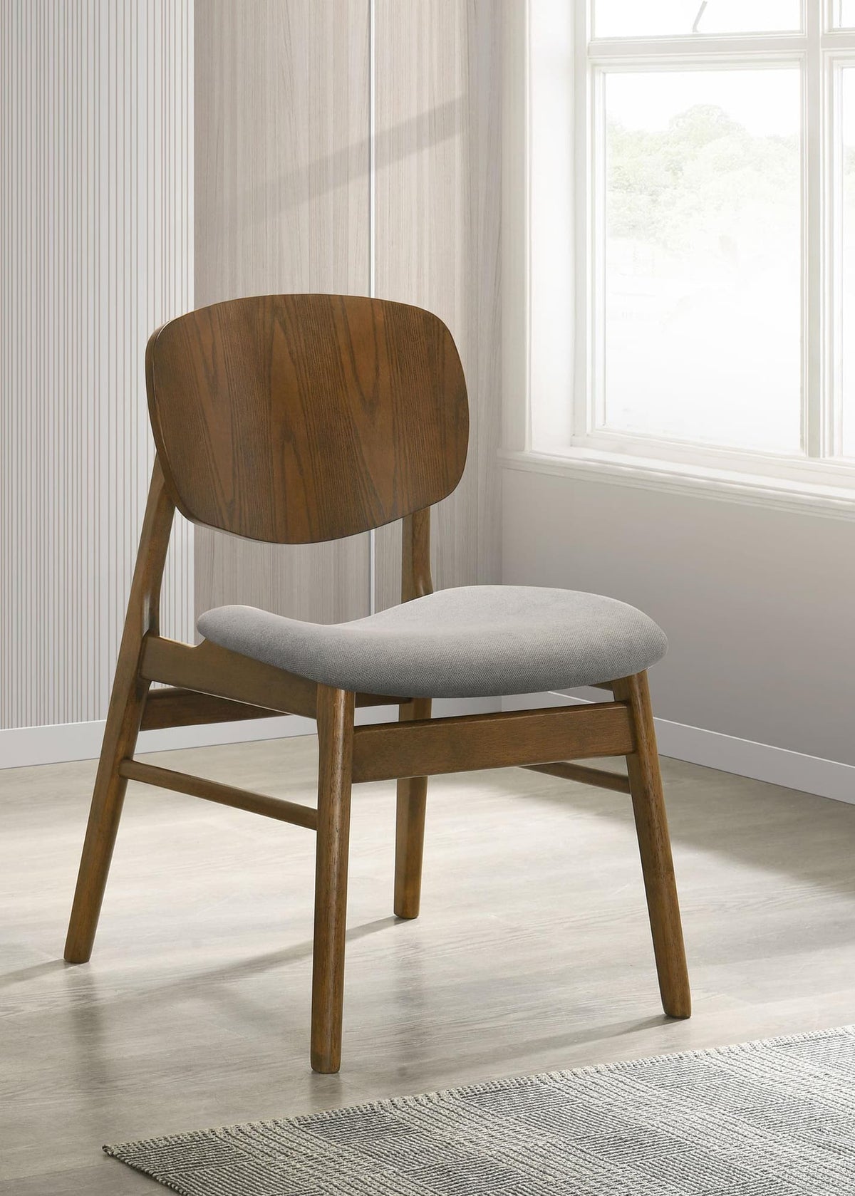 Benford Dark Brown Upholstered Dining Side Chair Set of 2 — product image 2