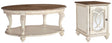 Realyn White/Brown Coffee Table with 1 End Table — product image 2