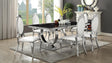 Antoine Chrome and Black Rectangular Dining Room Set with 6 Side Chairs — product view