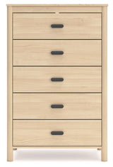 Side profile of Cabinella Tan Chest of Drawers