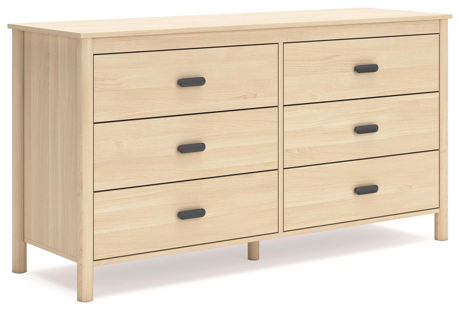 Cabinella tan dresser side angle