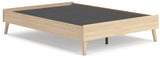 Cabinella Tan Full Platform Bed, side view
