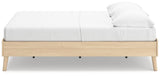 Bed frame assembled in bedroom setting