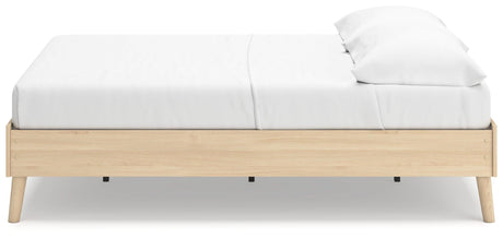 Bed frame assembled in bedroom setting