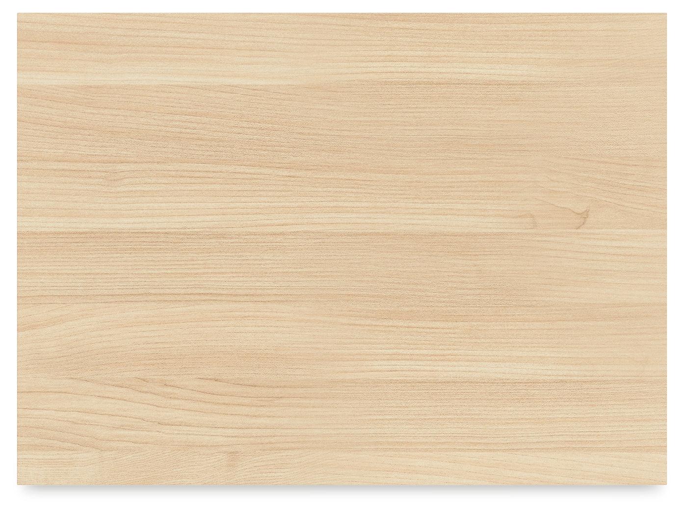 Cabinella Tan Nightstand corner detail showing round post leg