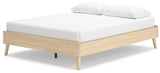 Close-up of Cabinella bed's natural ash wood grain texture