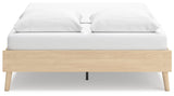 Bedroom setting with Cabinella Tan Queen Platform Bed