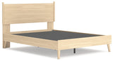 Close-up of natural tan ash wood grain finish on Cabinella bed