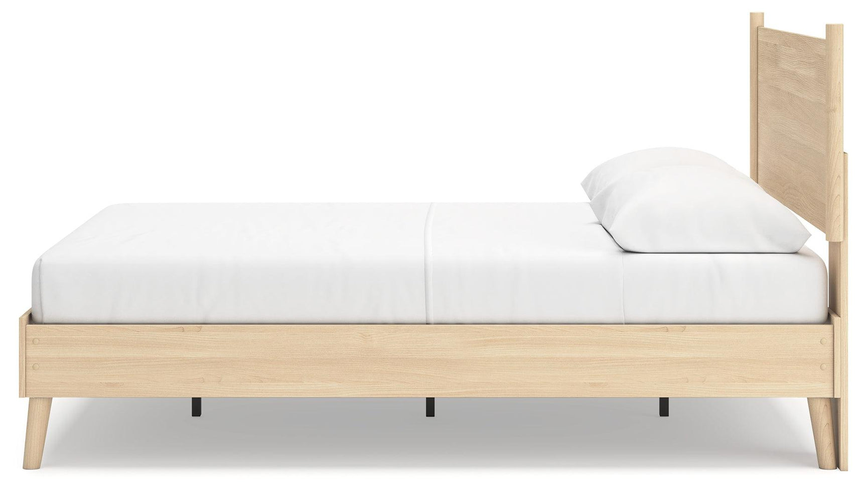 Queen bed frame width and dimensions detail