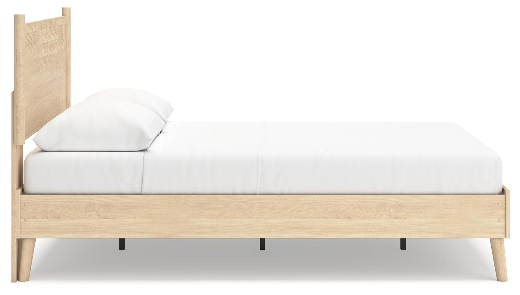 Casual style Cabinella bed in tan color finish