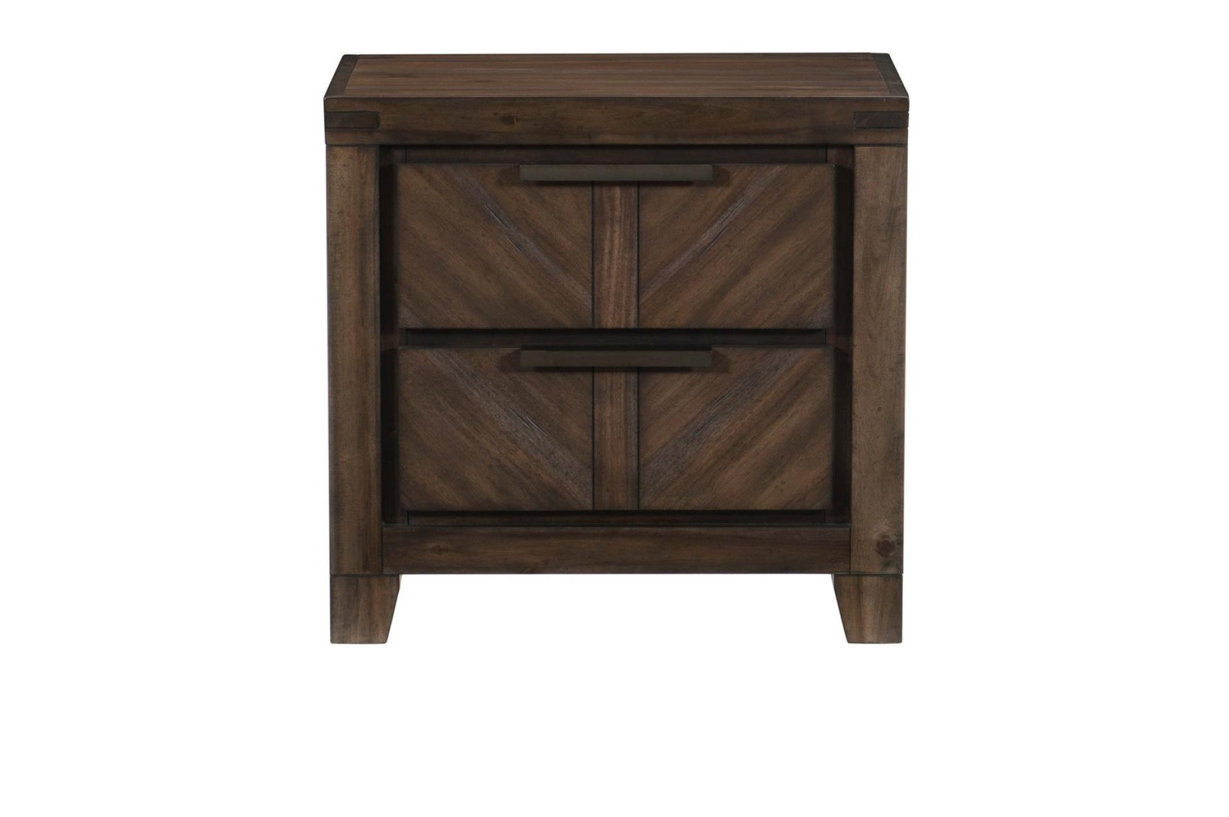 parnell rustic cherry panel bedroom set main view of bed