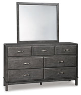 Bedroom view of Caitbrook Gray 7 Storage Bedroom Set