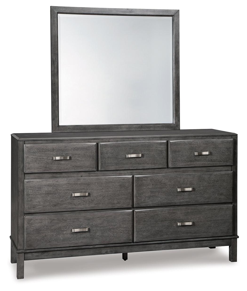 Bedroom view of Caitbrook Gray 7 Storage Bedroom Set