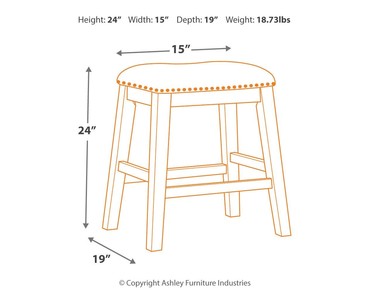 Barstool backrest and upholstery detail