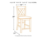 Overall setting of Caitbrook dining set in room environment