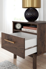 Calverson Mocha Nightstand detail view