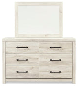 Front view of Cambeck Whitewash Panel Bedroom Set bed