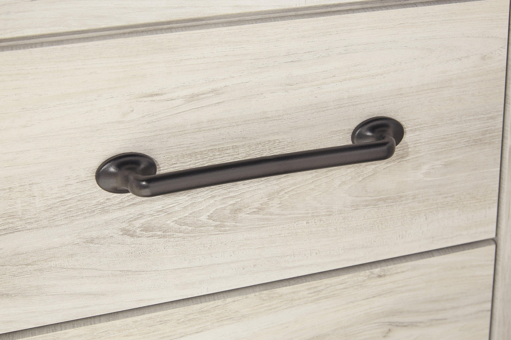 Close-up main view of Cambeck Whitewash Panel Bedroom Set bed