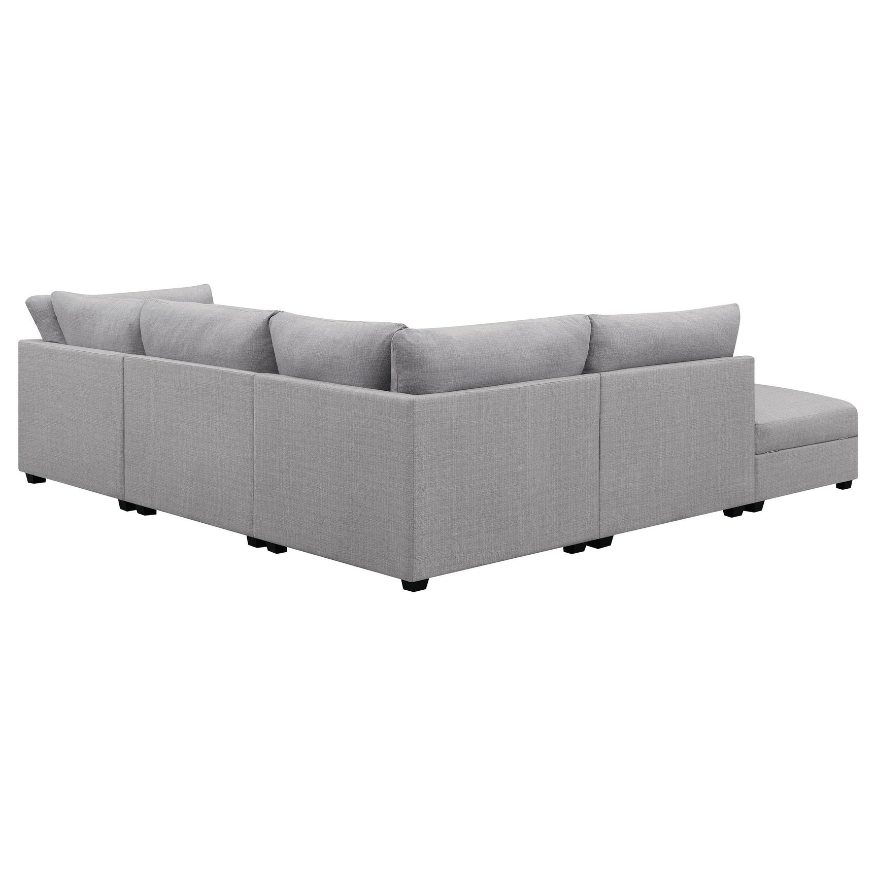 room view of Cambria 5-Piece Upholstered Modular Sectional Sofa Grey sectional sofa