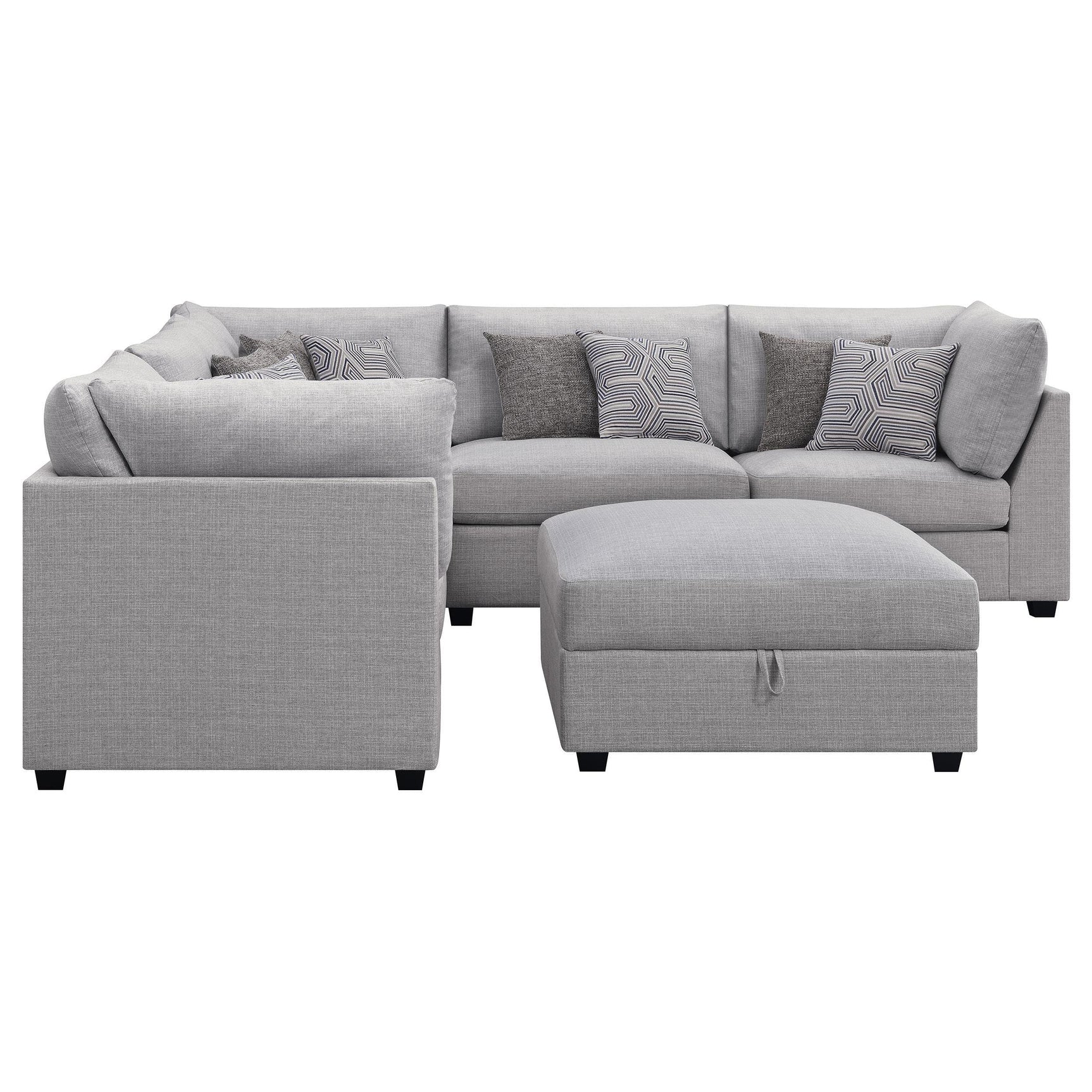 Cambria 6-Piece Upholstered Modular Sectional Grey main view