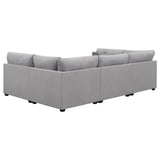 Cambria 6-Piece Grey Upholstered Modular Sectional Sofa main view