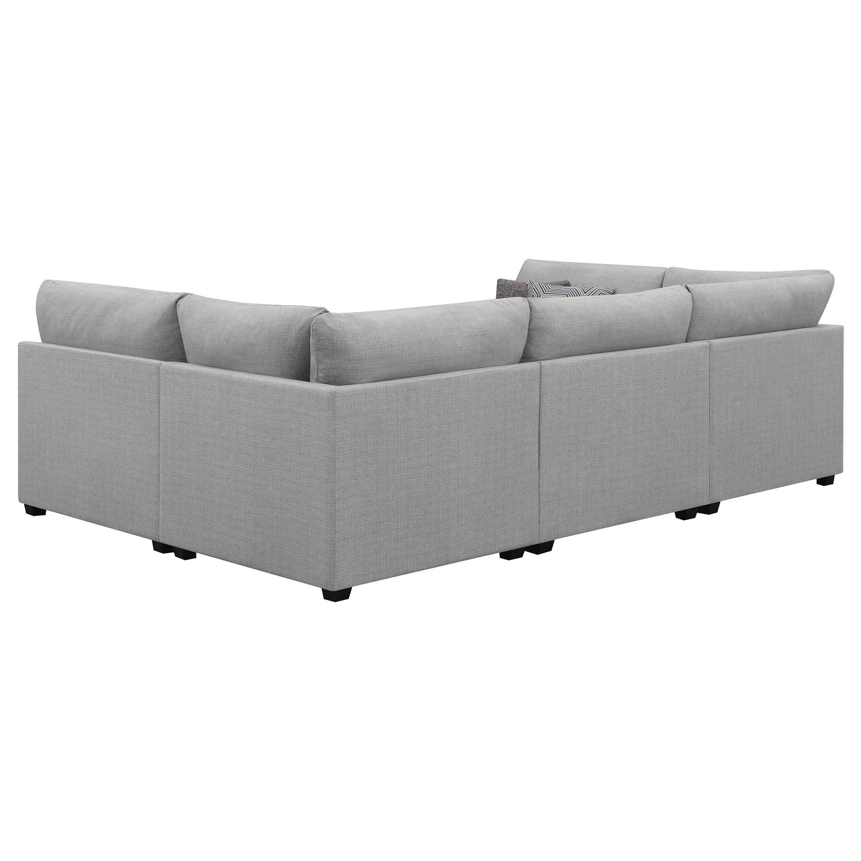 Cambria 6-Piece Grey Upholstered Modular Sectional Sofa main view