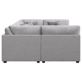 Cambria 6-Piece Grey Upholstered Modular Sectional Sofa main view