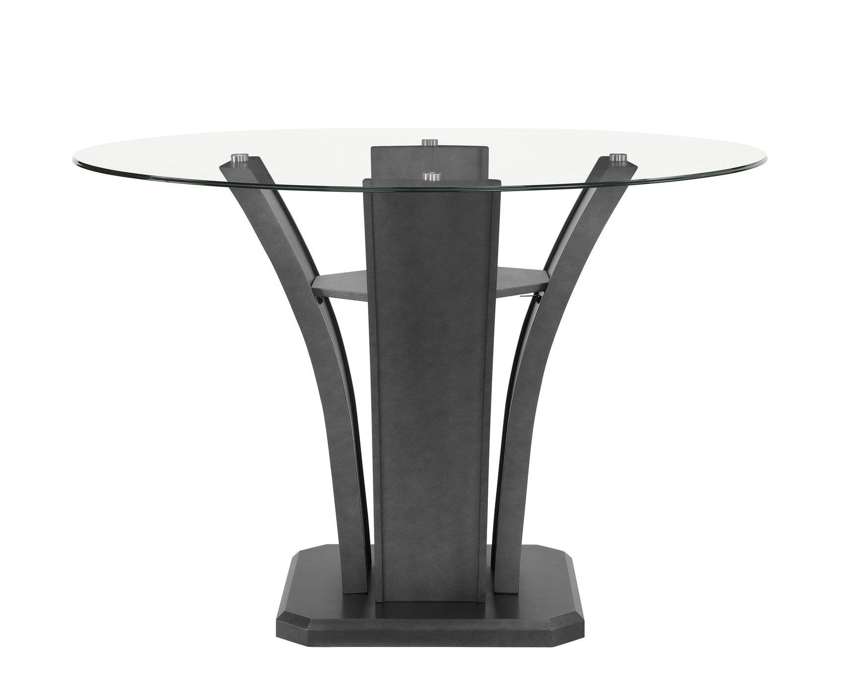 Side angle showing chair cushion and table leg