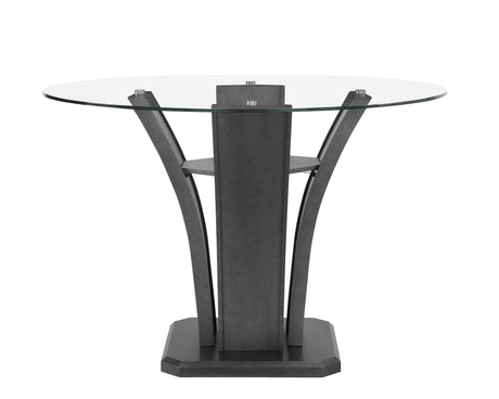 Side angle showing chair cushion and table leg